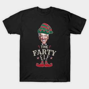 The Farty Biden Elf Funny | Sarcastic Political Anti Biden Design T-Shirt